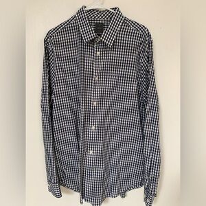 GAP Navy and White Button Down Shirt